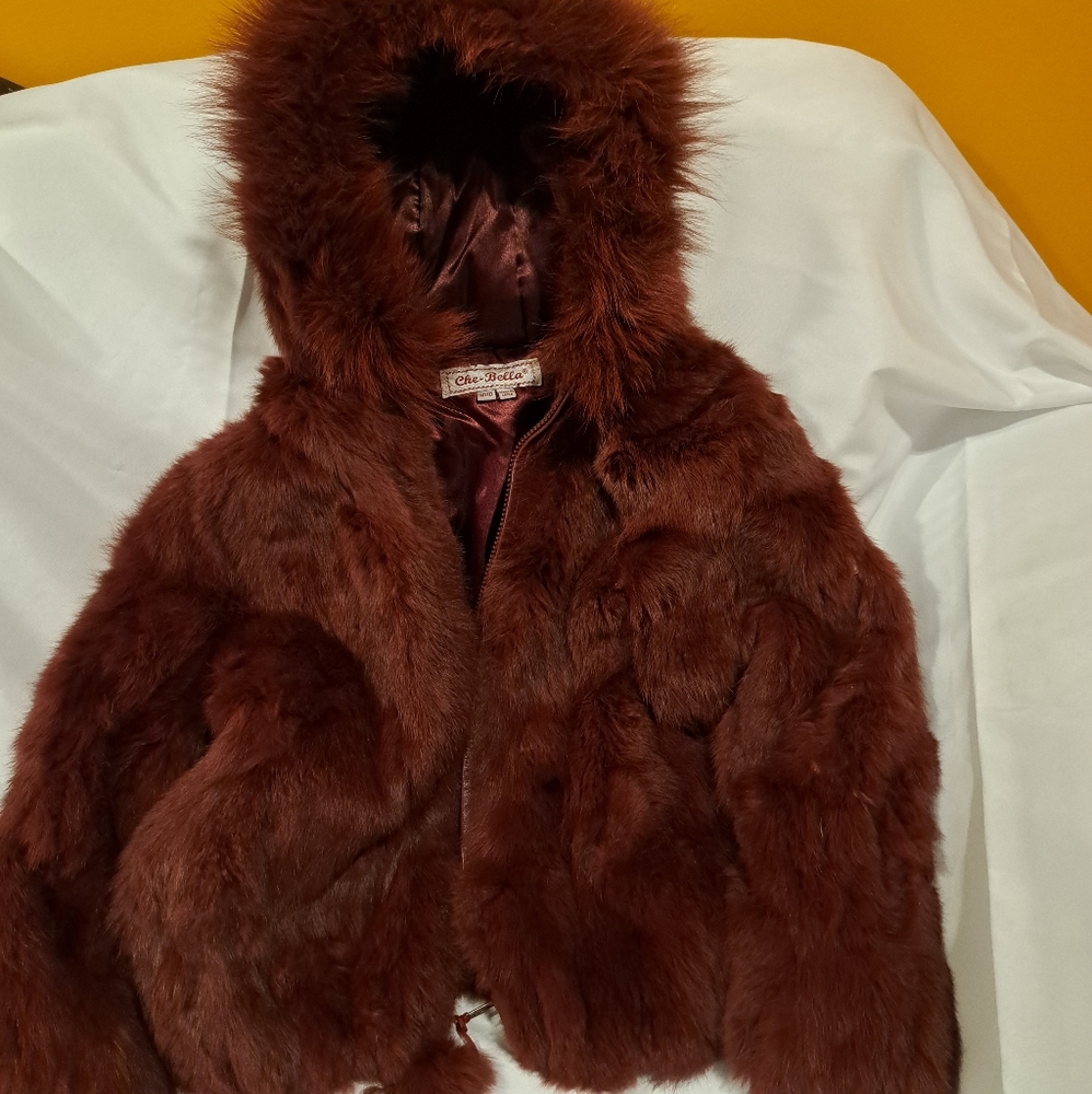 Che-Bella Fur Jacket Kid  Size M/10